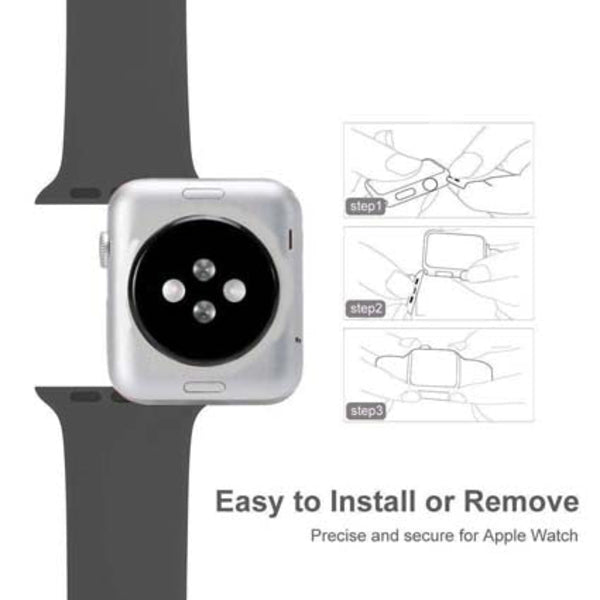 Apple iWatch Black Silicone Sport Band For 1 2 3 4 5 6 7 8 9 SE 7 8 9 SE SE 2 Gen