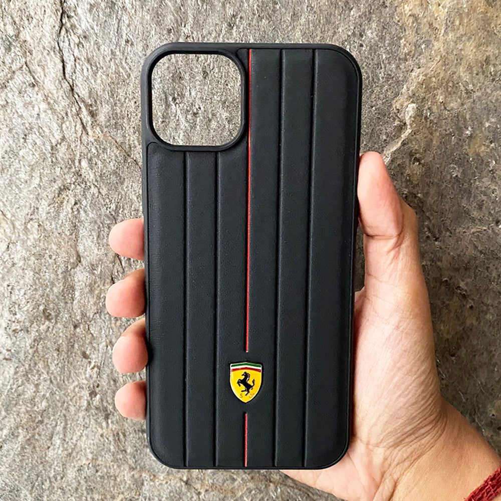 iPhone 14 Pro Max Ferrari Sports Car Logo Stripe Line Design Case Cover Clearance Sale
