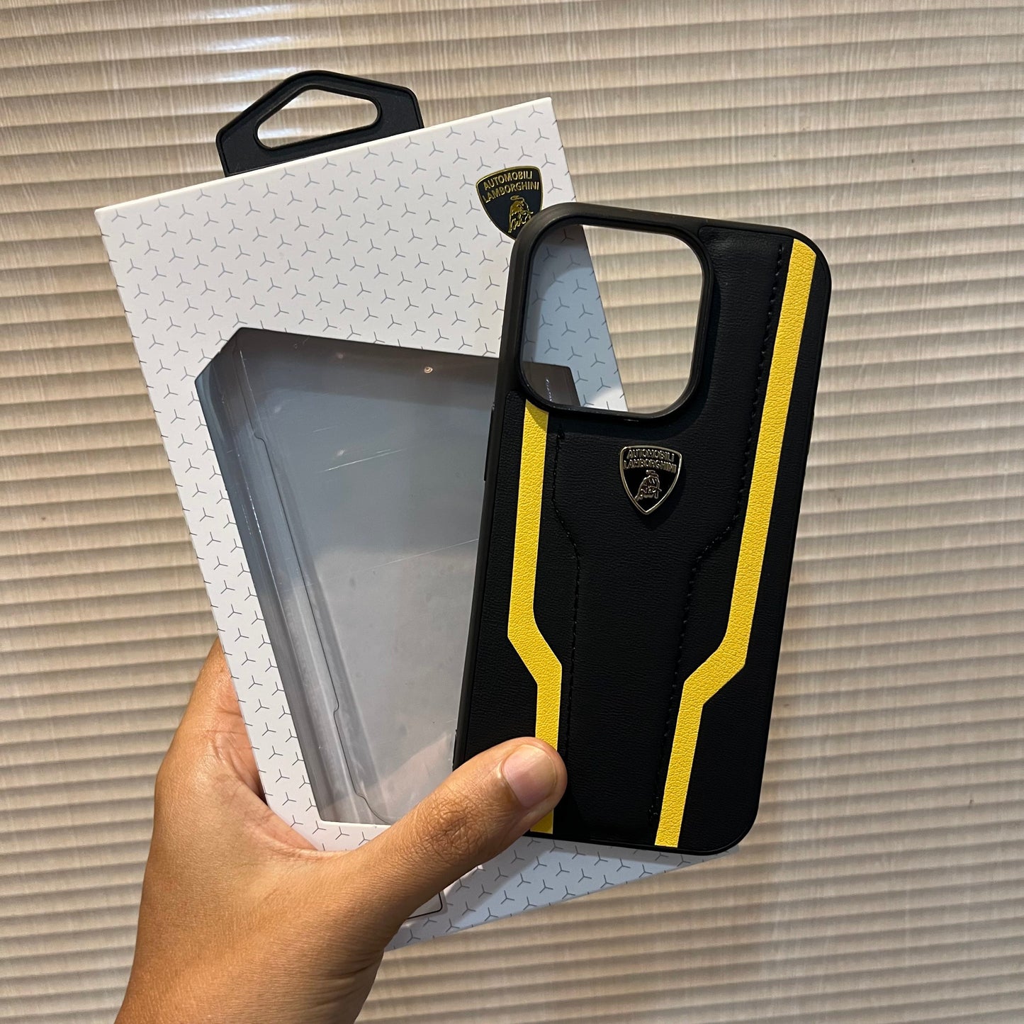 iPhone 15 Plus Series Lambo Yellow Stripe Pattern Case Cover Clearance Sale
