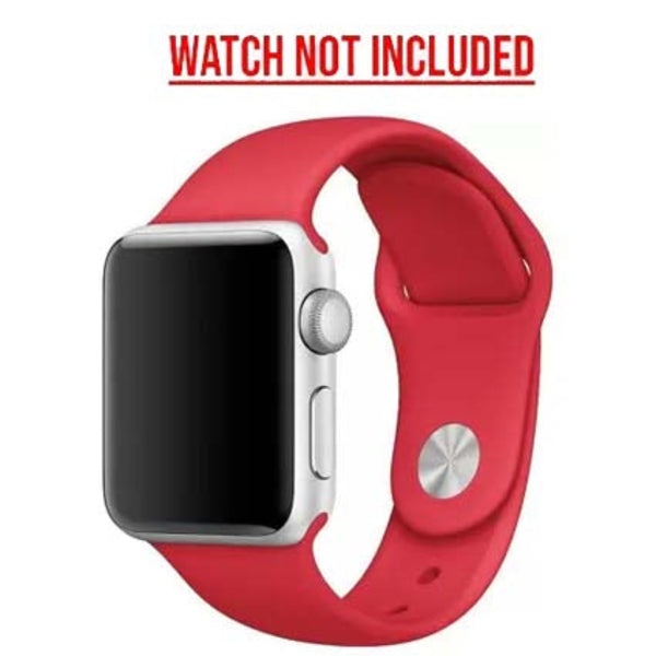 Apple iWatch Red Silicone Sport Band For Series 1 2 3 4 5 6 7 8 9 SE 7 8 9 SE SE 2 Gen