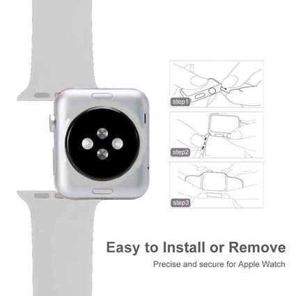 iWatch White Silicone Sport Band For Series 1 2 3 4 5 6 7 8 9 SE 7 8 9 SE SE 2 Gen