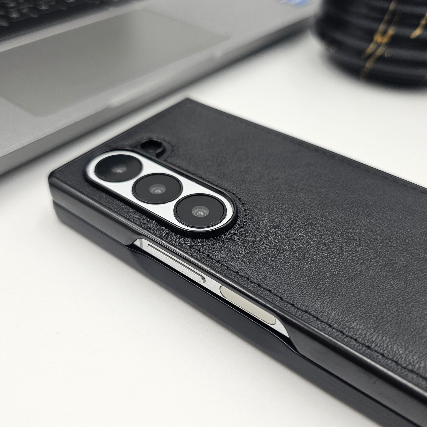 Premium Stitched Design with Soft Velvet Lining for Samsung Galaxy Z Fold 6 | Slim Protective Cover
