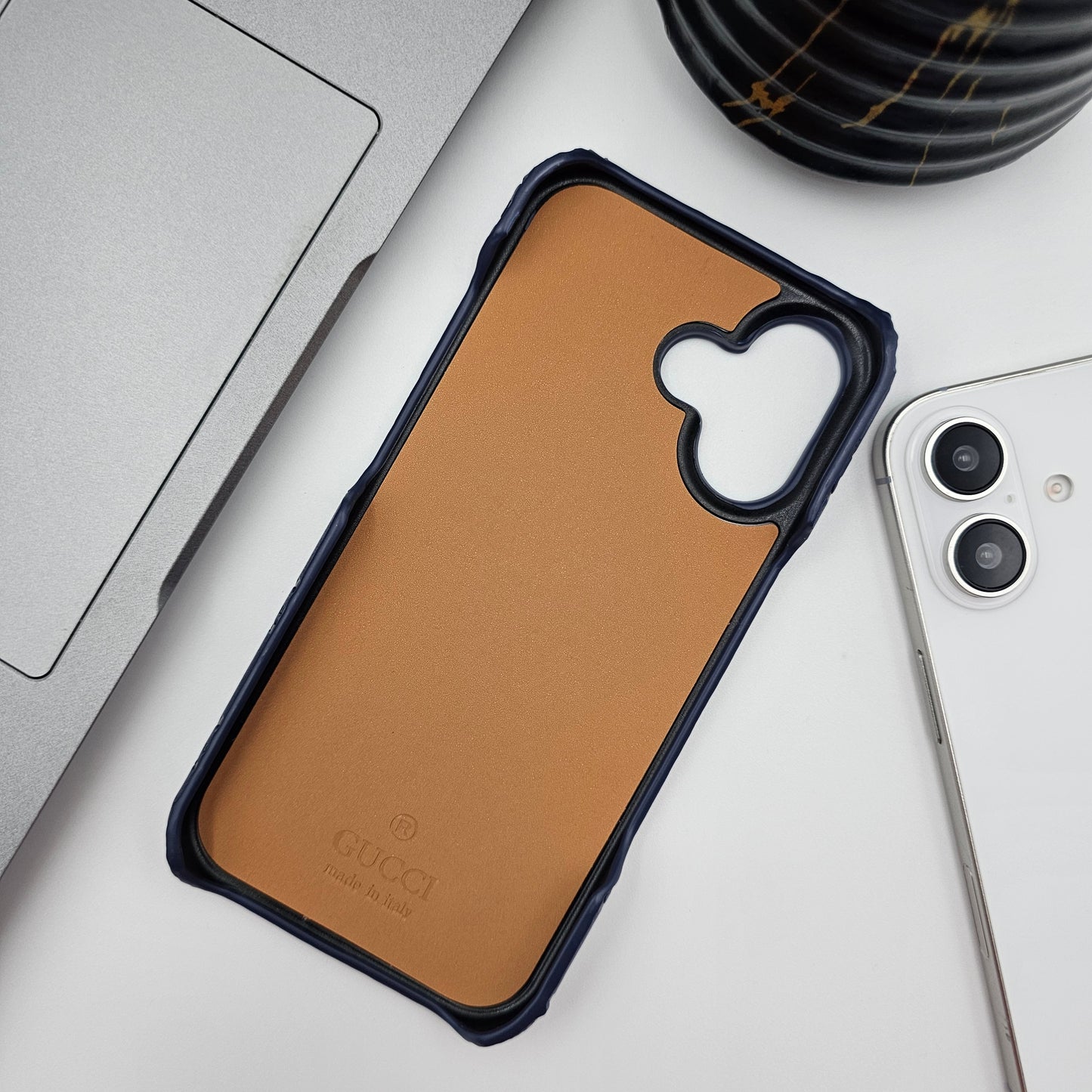 Premium Branded iPhone Mobile Case Cover - GG Leather made