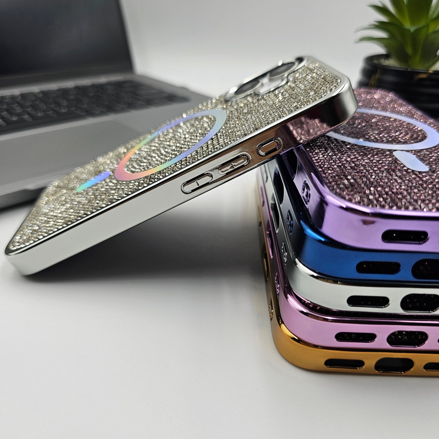 iPhone Rhinestone Diamond Bling Glitter Case With Magsafe