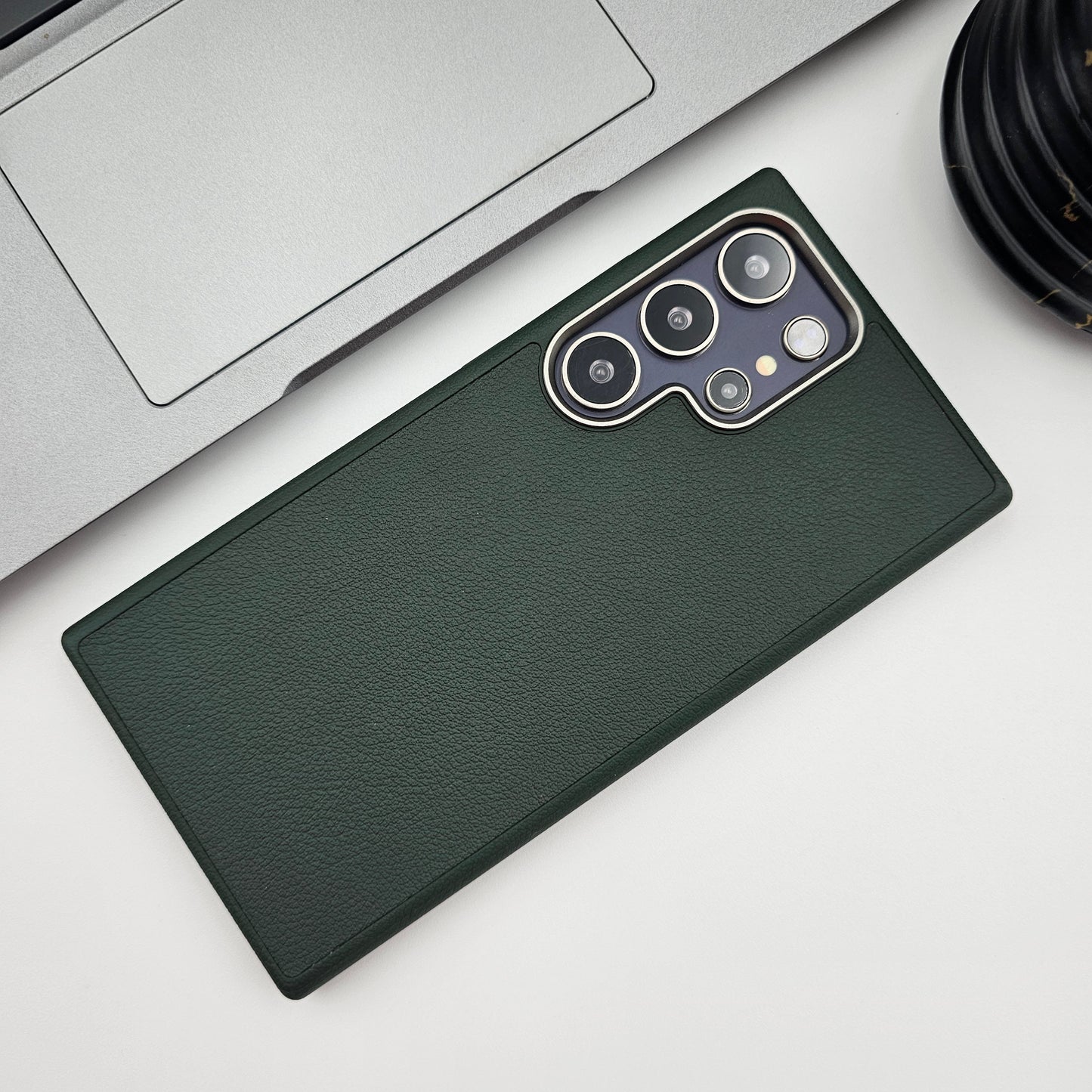 Samsung Galaxy S24 Ultra PU Leather Aluminium Camera Protection Case