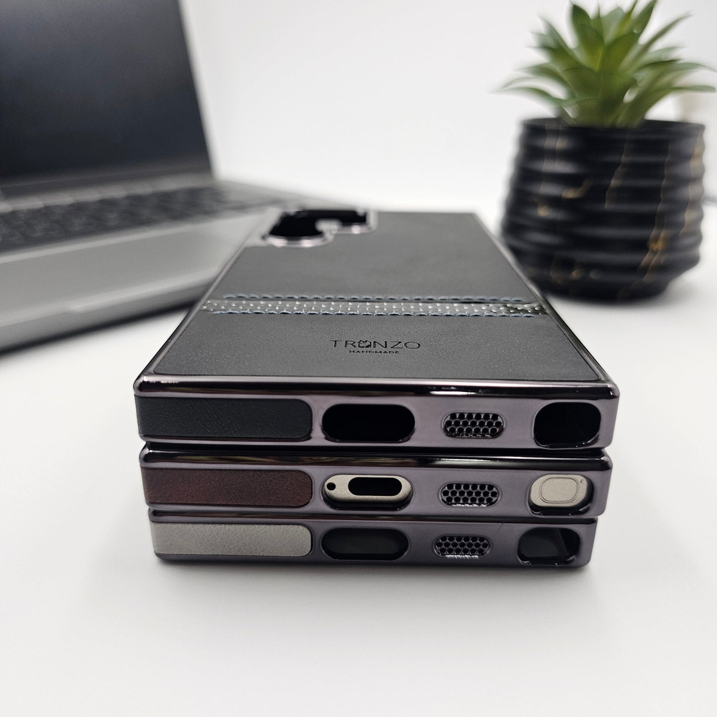 Samsung Galaxy S23 Ultra PU Leather Stripe Texture Case