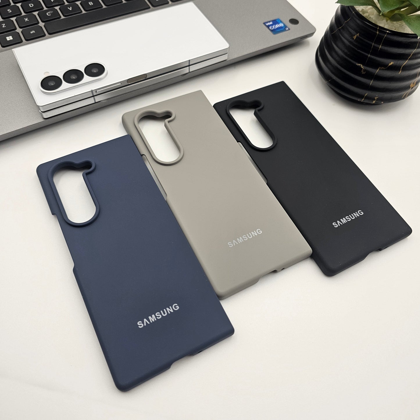 Silicone Case with Silk Feel for Samsung Galaxy Z Fold 6 | Velvet Inner Lining