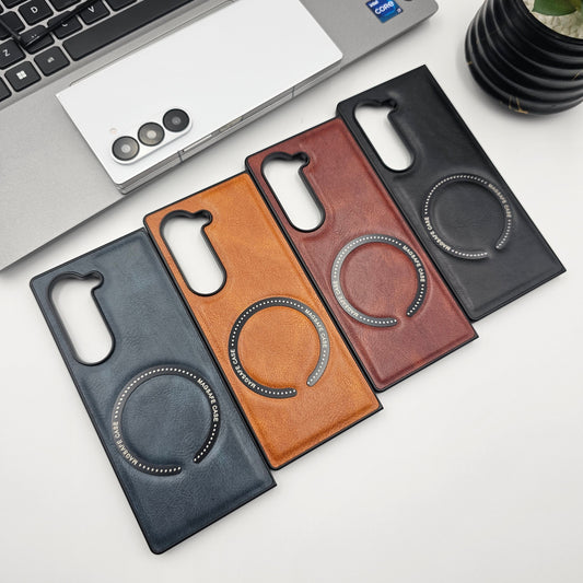 Samsung Galaxy Z Fold 5 PU Leather Magnetic Magsafe Case