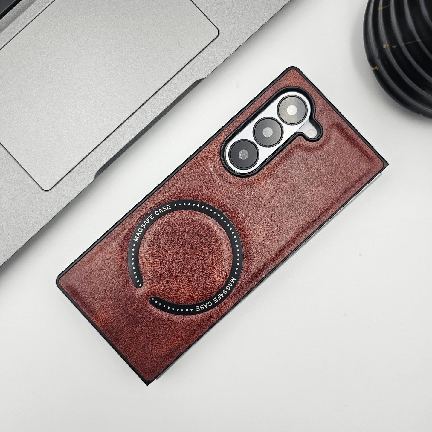 Samsung Galaxy Z Fold 5 PU Leather Magnetic Magsafe Case