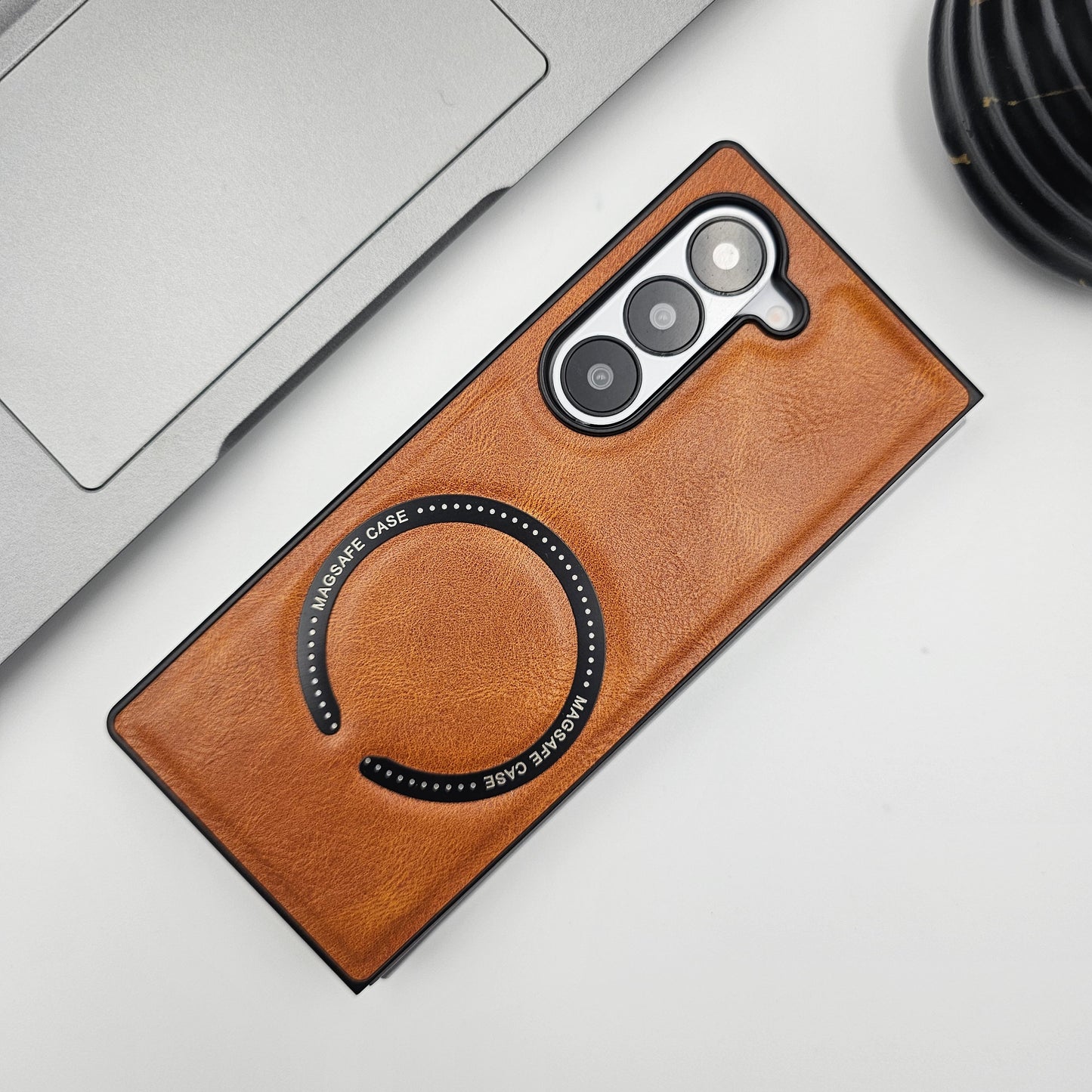 Samsung Galaxy Z Fold 5 PU Leather Magnetic Magsafe Case