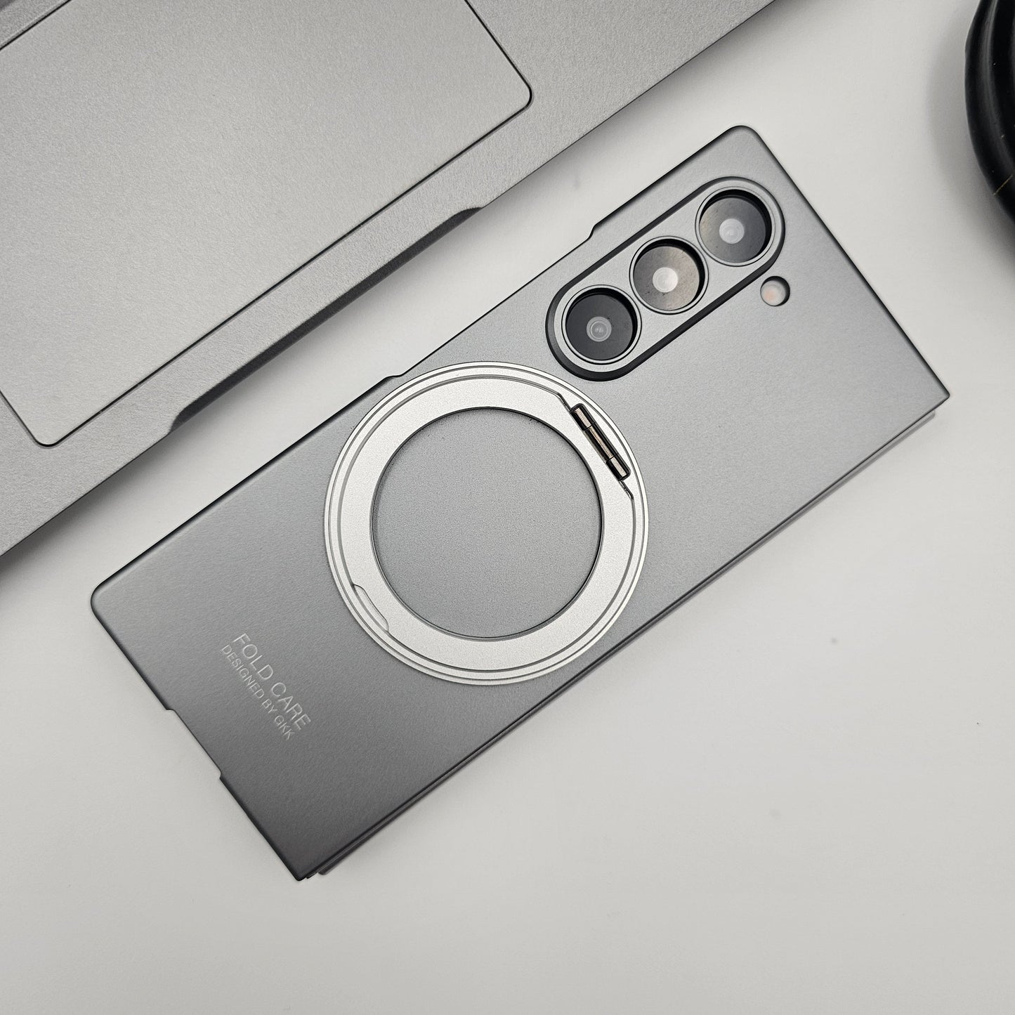 Magnetic Ring Stand Case with Front Screen Protector for Samsung Galaxy Z Fold 6 | Slim Grip & Full Body Coverage