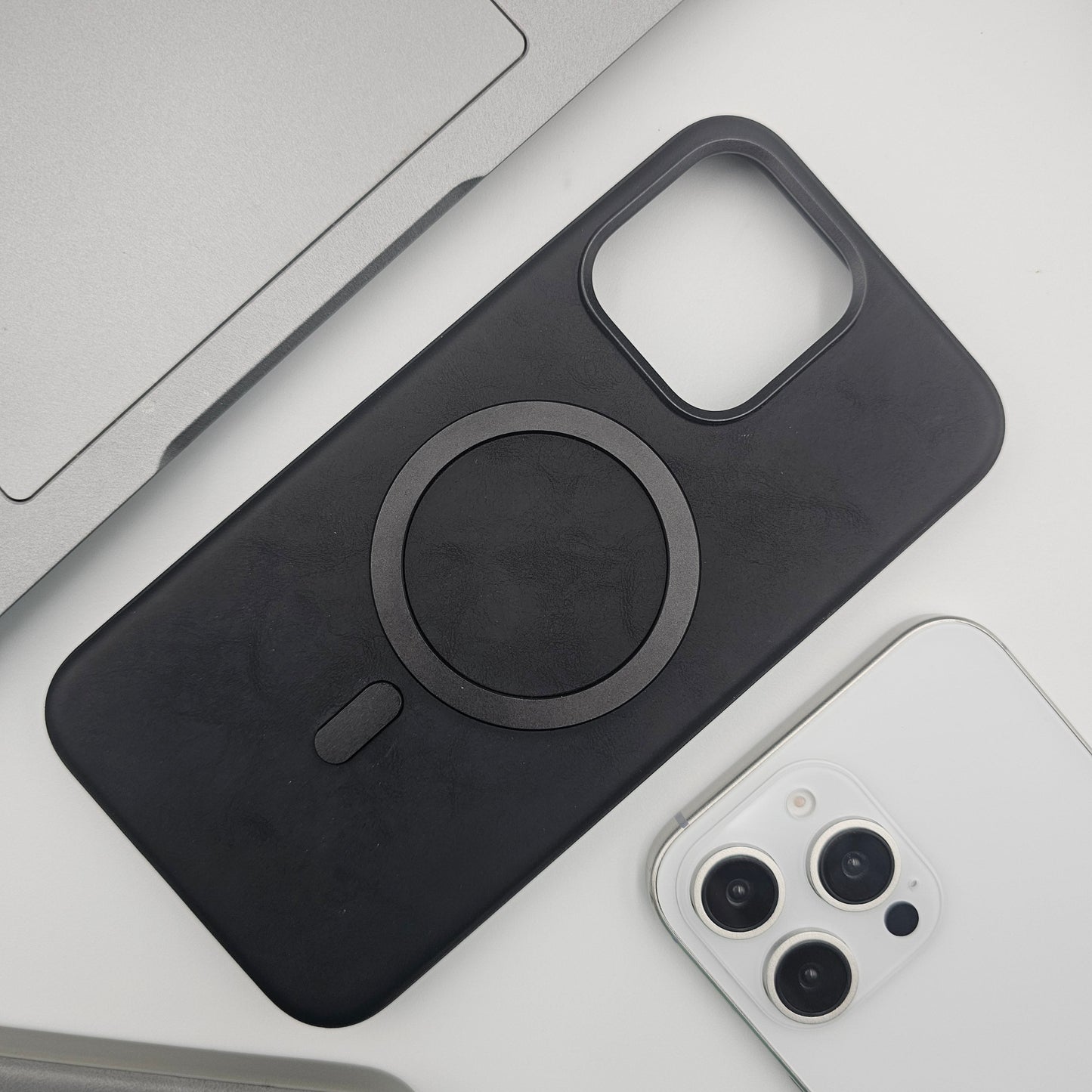 iPhone PU Leather Magnetic Magsafe Case Supports Wireless Charging