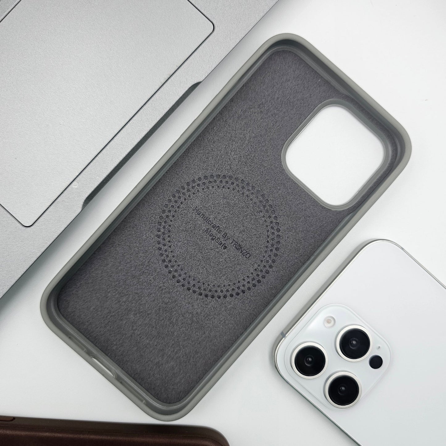 iPhone PU Leather Magnetic Magsafe Case Supports Wireless Charging