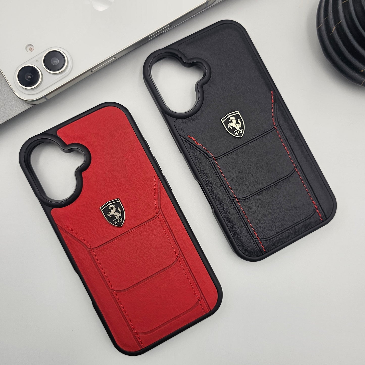 Luxury FR Stitched Leather Case for iPhone | Premium Slim Protective Cover