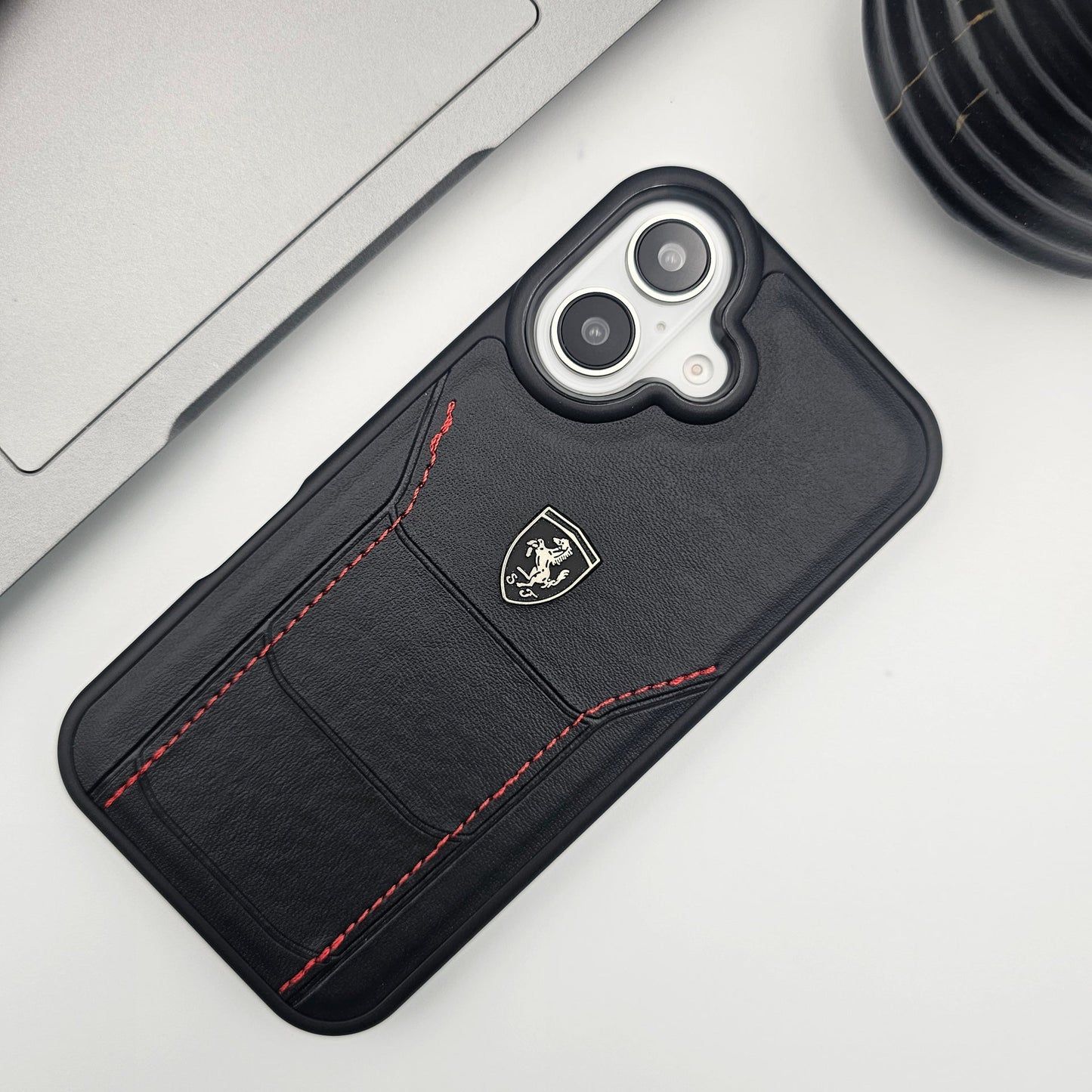 Luxury FR Stitched Leather Case for iPhone | Premium Slim Protective Cover