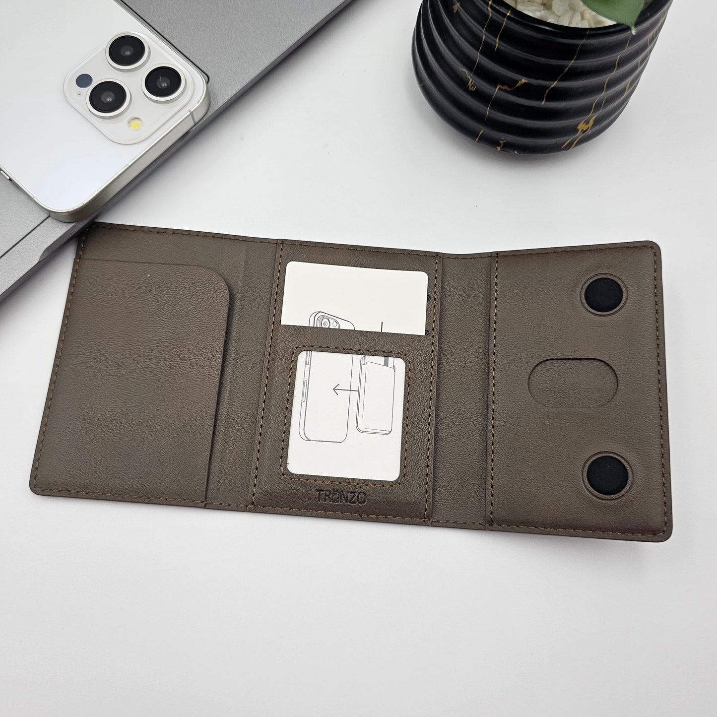 iPhone Leather Detachable Magnetic Wallet Card Holder Case