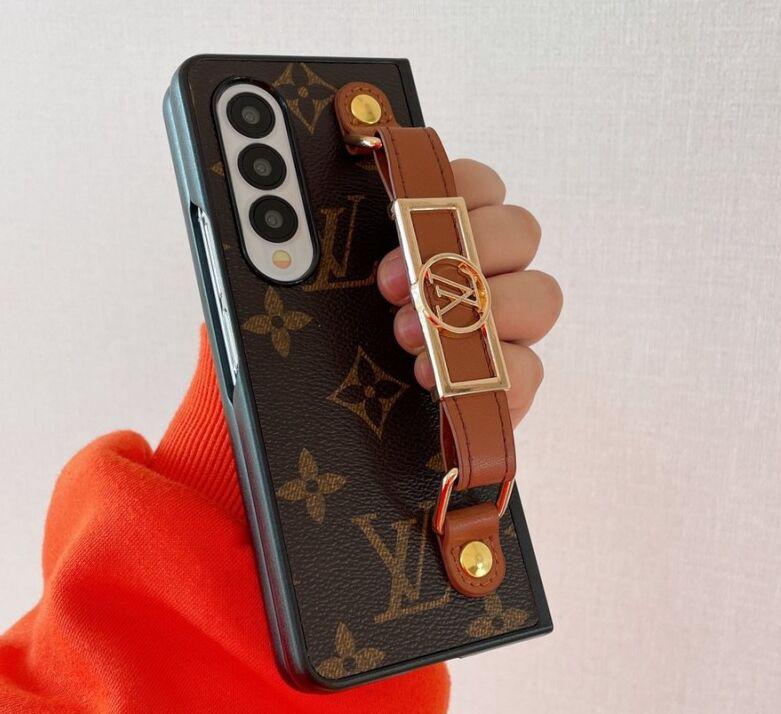Samsung Galaxy Z Fold 5 Luxury Brand Strap Belt Holder Case