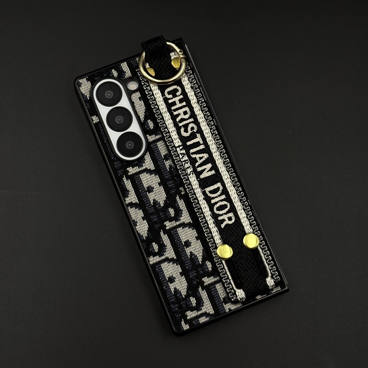 Luxury Embroidered Belt Strap Case for Samsung Galaxy Z Fold 5 | Premium Designer Style Protection