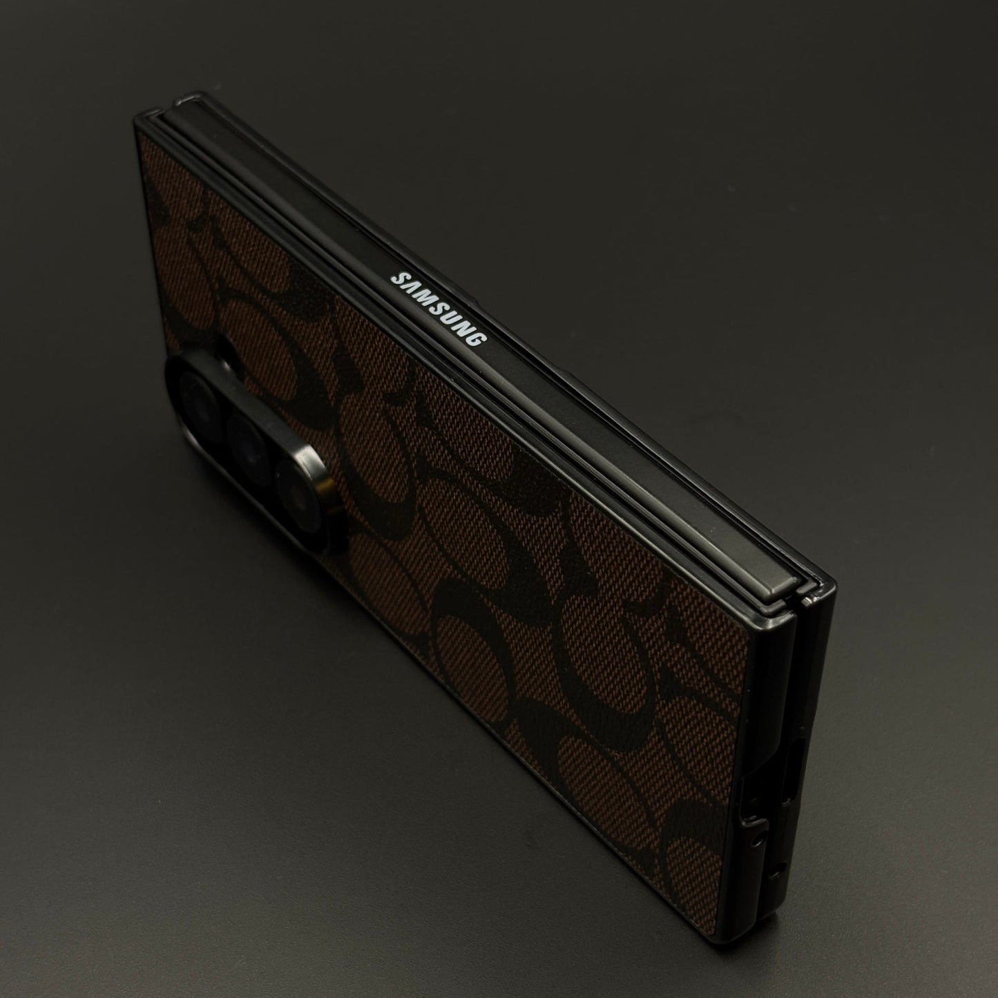 Samsung Galaxy Z Fold 7 Luxury Brand Pattern CC PU Leather Case Cover