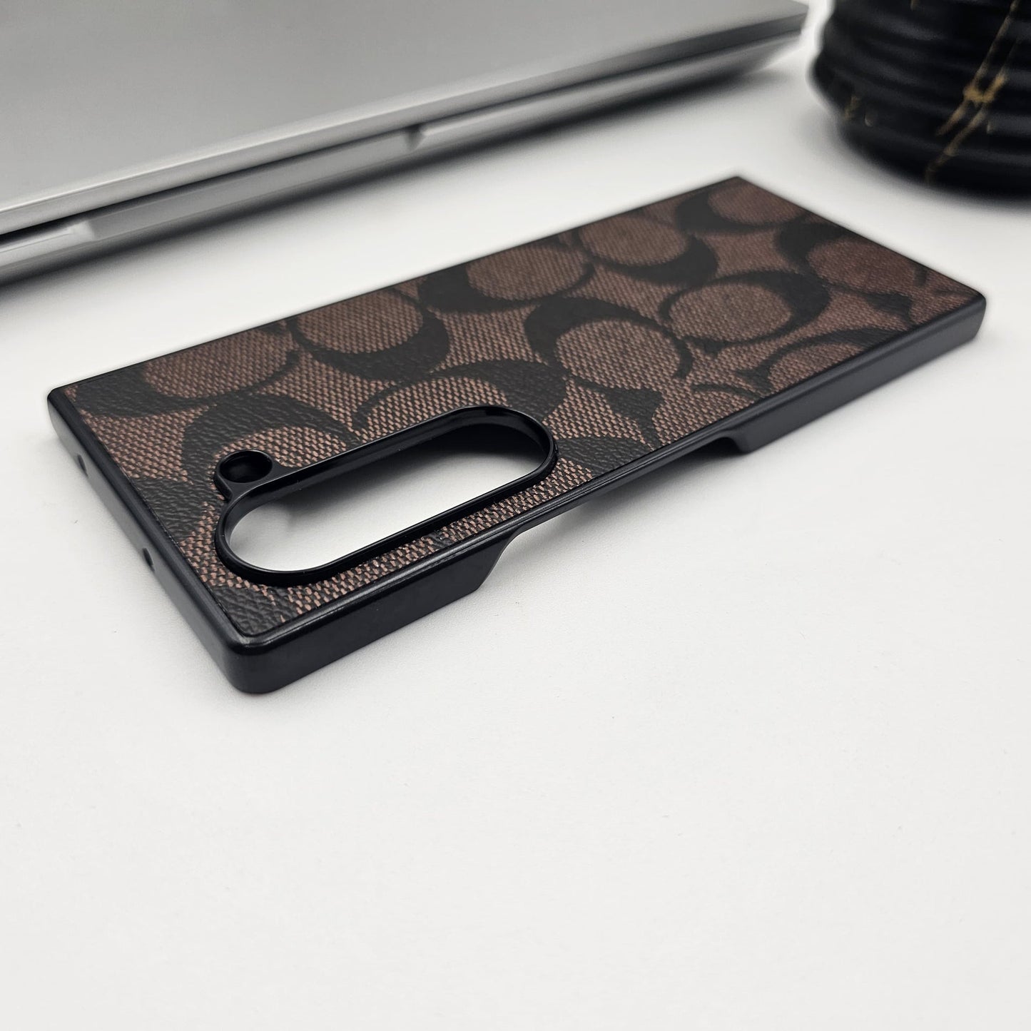 Samsung Galaxy Z Fold 6 Luxury Brand Pattern CC PU Leather Case Cover
