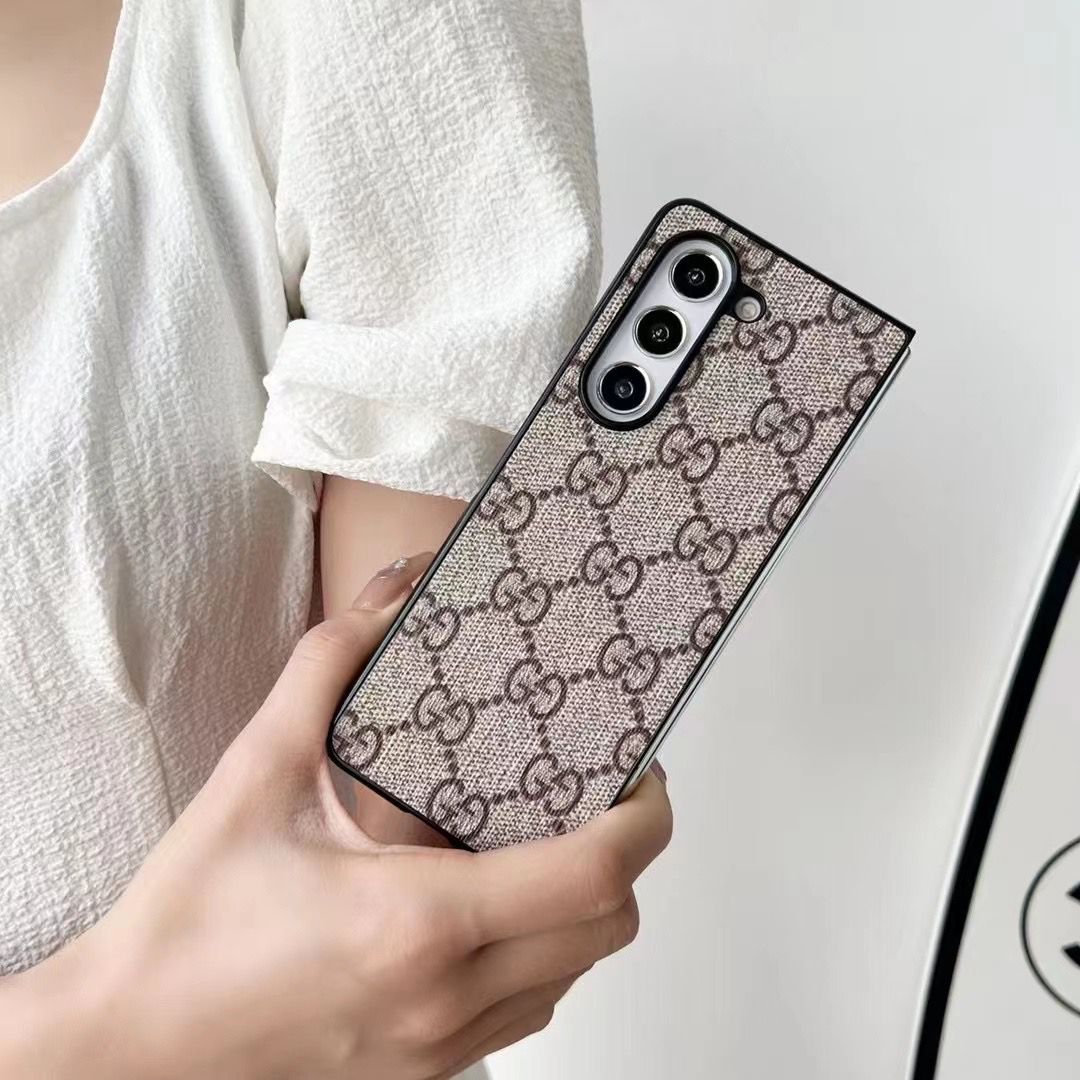 Luxury Brand PU Leather Case for Samsung Galaxy Z Fold 5 | Designer Protective Cover