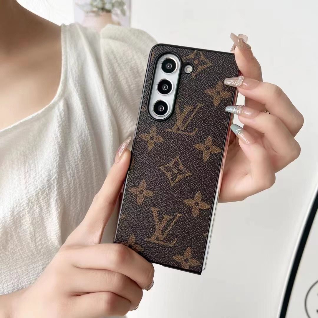Luxury Brand PU Leather Case for Samsung Galaxy Z Fold 5 | Designer Protective Cover