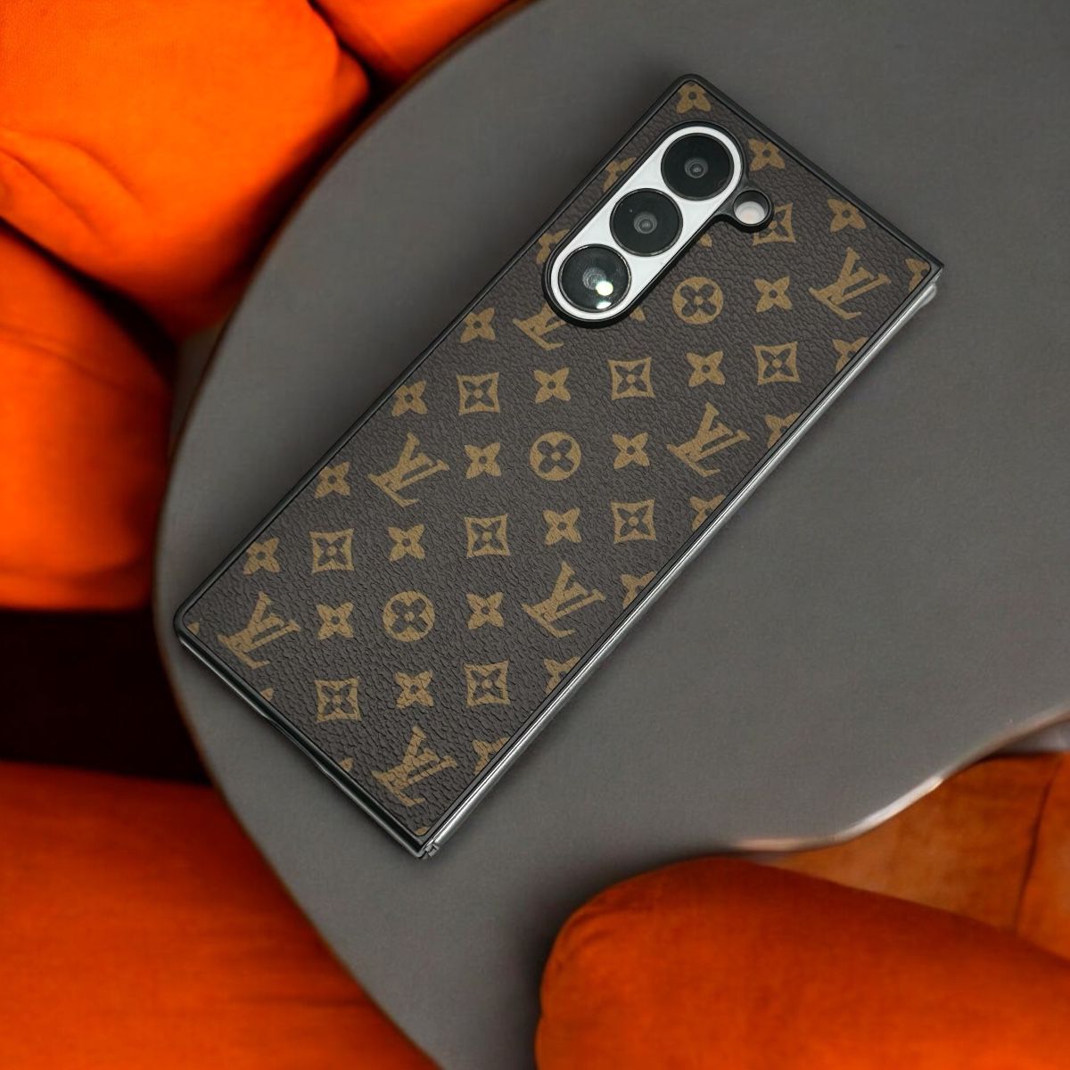 Luxury Brand PU Leather Case for Samsung Galaxy Z Fold 7 | Designer Protective Cover