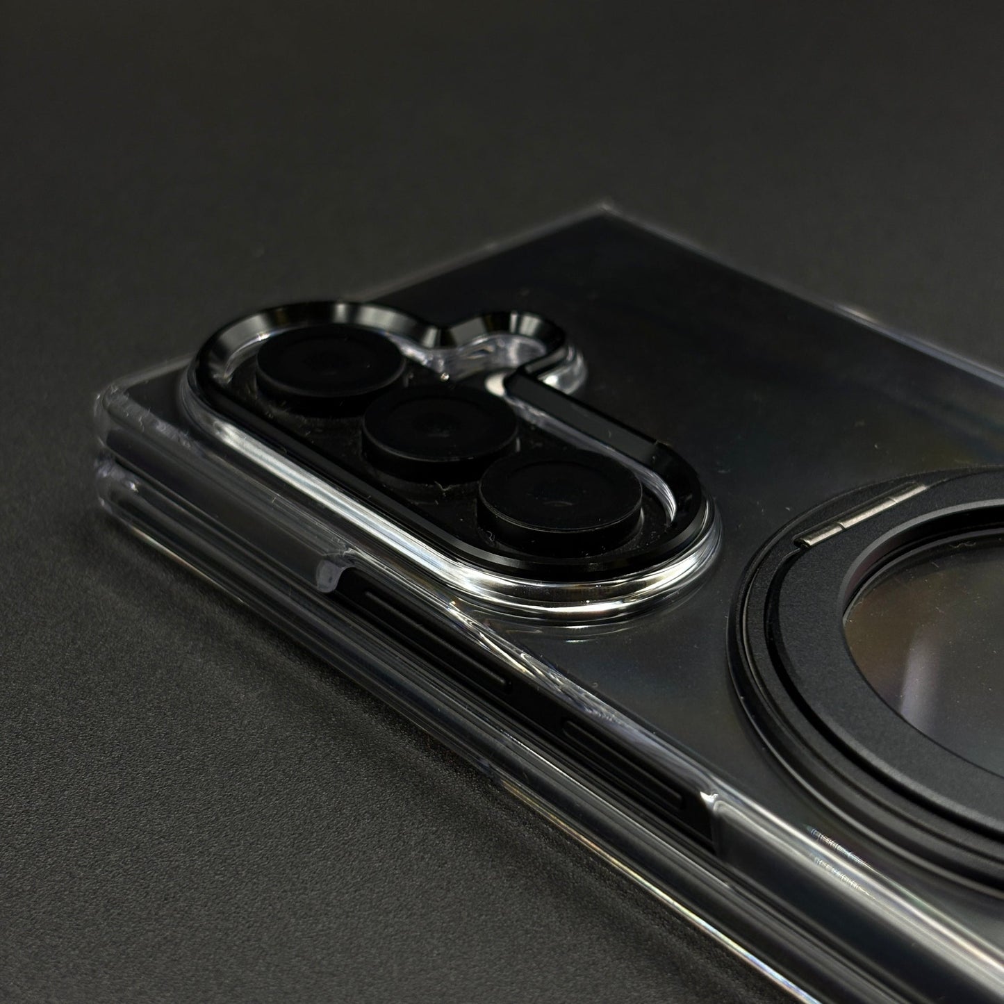 Premium Transparent Case with 360° Rotating Kickstand for Samsung Galaxy Z Fold 7 | No-Yellowing | Sleek Fit