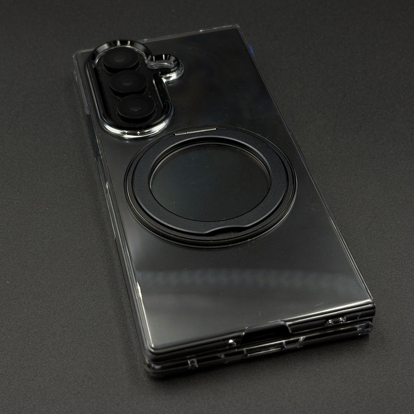 Premium Transparent Case with 360° Rotating Kickstand for Samsung Galaxy Z Fold 7 | No-Yellowing | Sleek Fit