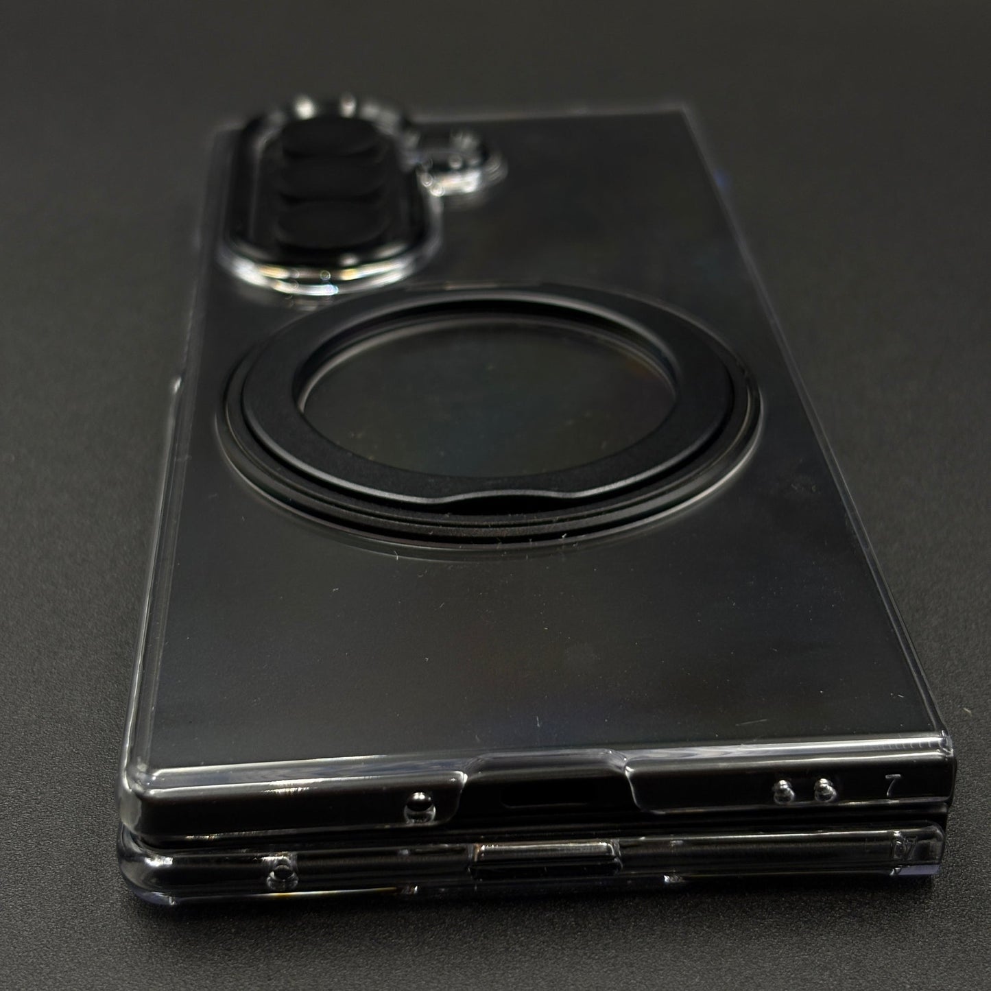 Premium Transparent Case with 360° Rotating Kickstand for Samsung Galaxy Z Fold 6 | No-Yellowing, Sleek Fit