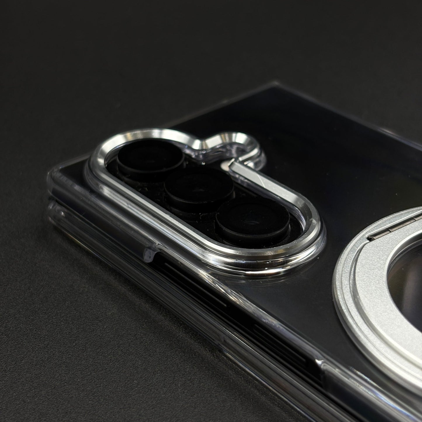 Premium Transparent Case with 360° Rotating Kickstand for Samsung Galaxy Z Fold 7 | No-Yellowing | Sleek Fit
