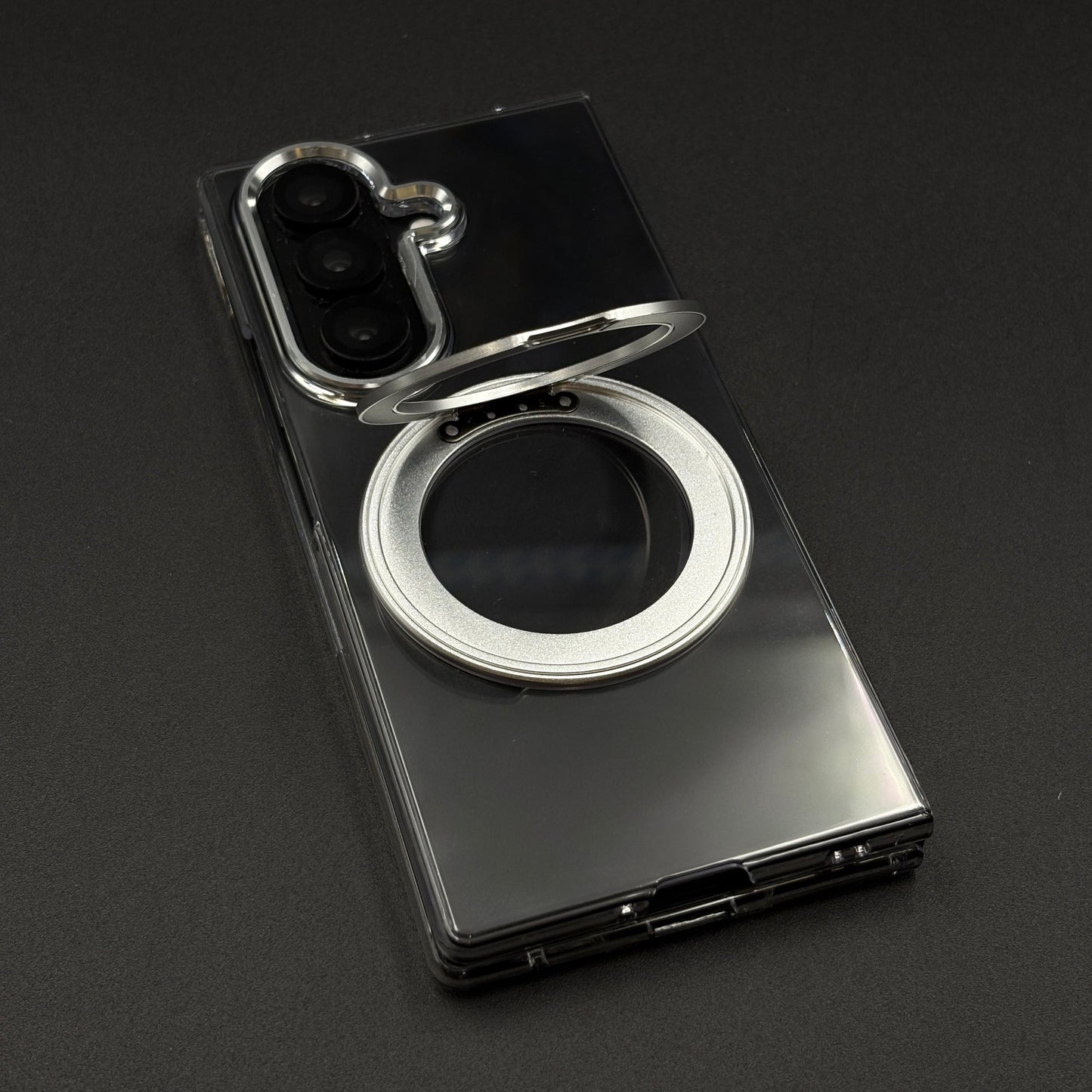 Premium Transparent Case with 360° Rotating Kickstand for Samsung Galaxy Z Fold 6 | No-Yellowing, Sleek Fit