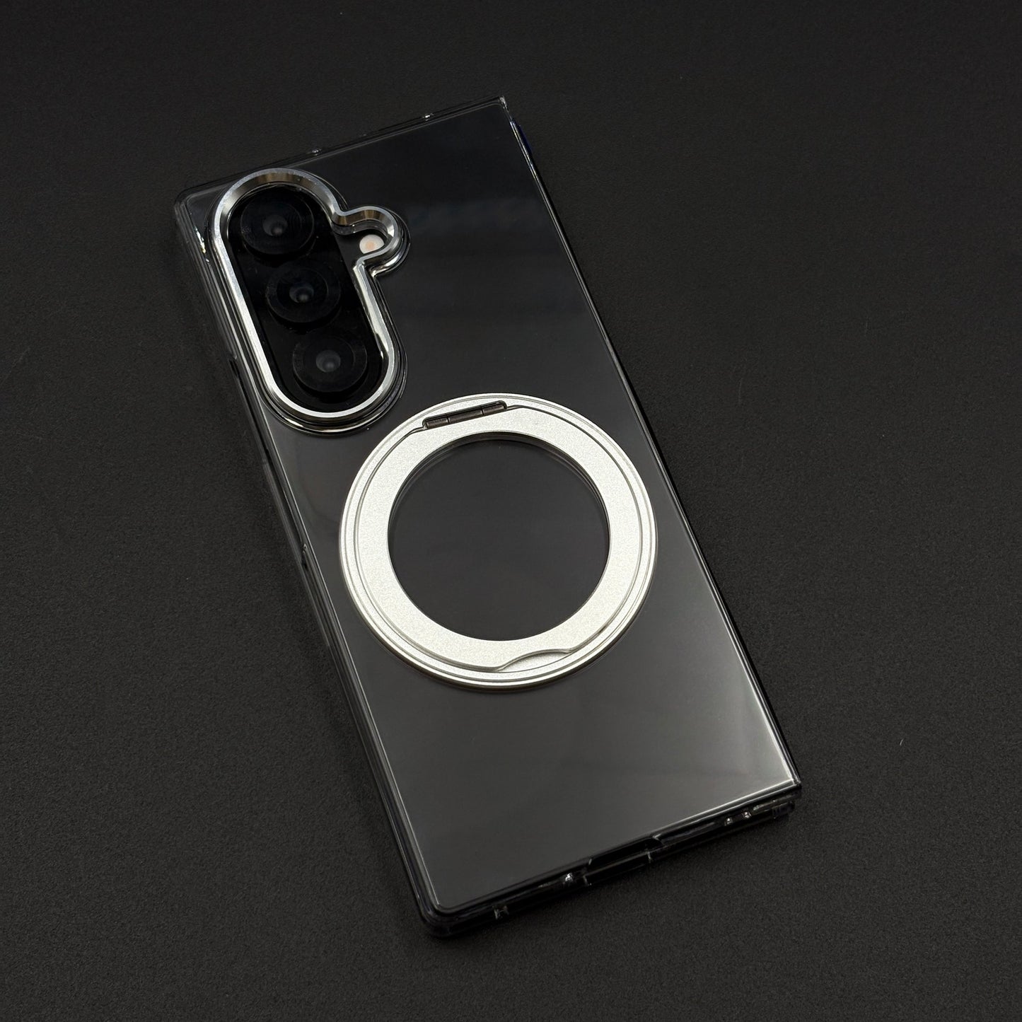 Premium Transparent Case with 360° Rotating Kickstand for Samsung Galaxy Z Fold 6 | No-Yellowing, Sleek Fit
