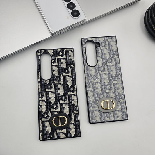 Embroidered Designer Fabric CD Case for Samsung Galaxy Z Fold 7 | Sophisticated Slim Cover