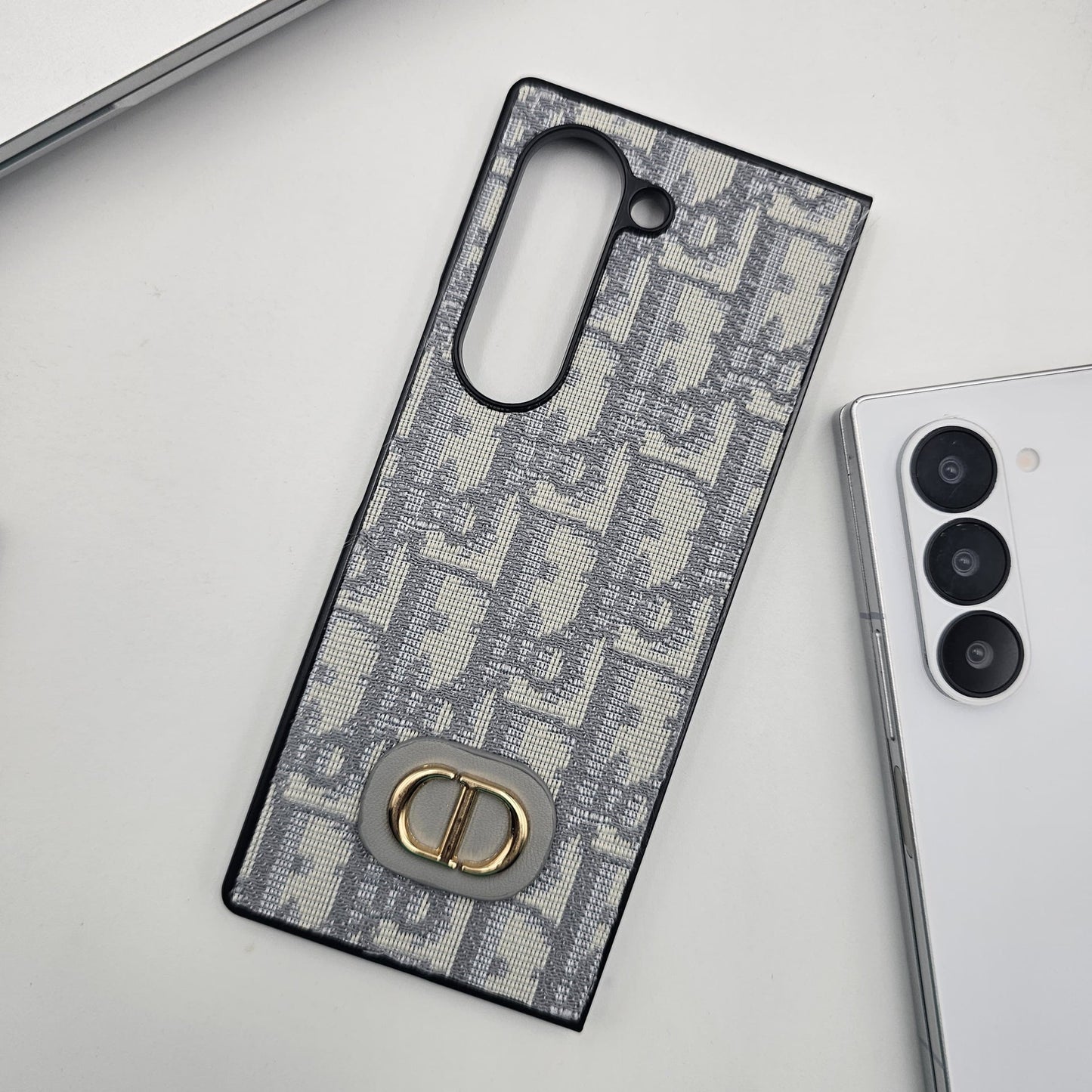 Samsung Galaxy Z Fold 6 CD Embroidery Luxury Phone Case