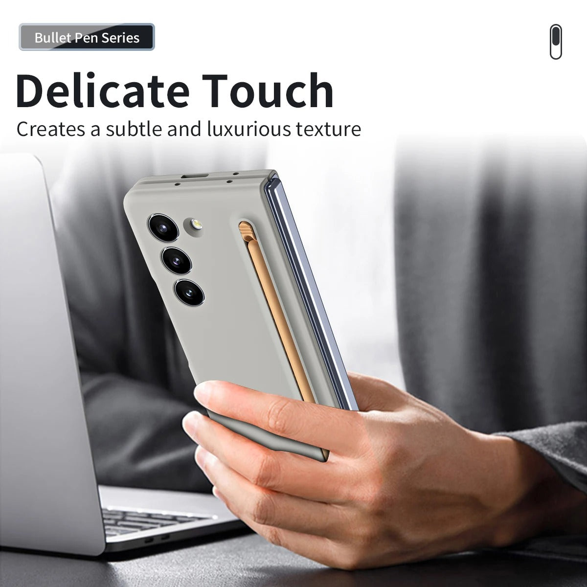 Ultra Slim Case with Pen for Samsung Galaxy Z Fold 7 | Soft Matte Finish | Built-In Pen Slot