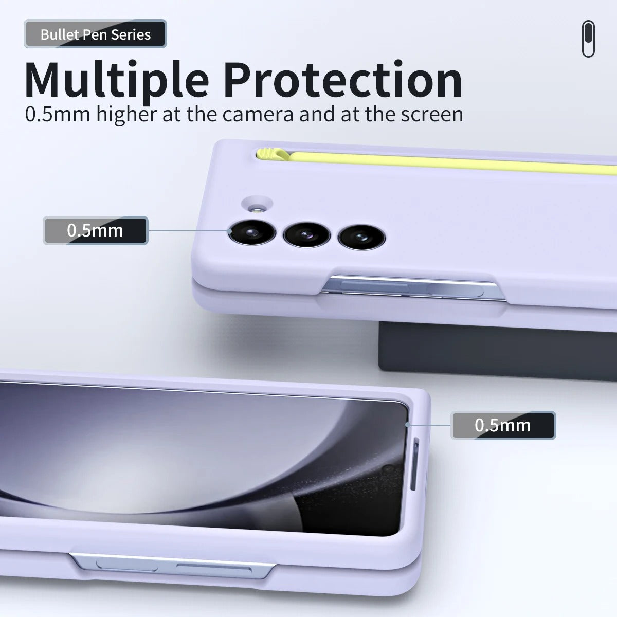 Ultra Slim Case with Pen for Samsung Galaxy Z Fold 7 | Soft Matte Finish | Built-In Pen Slot