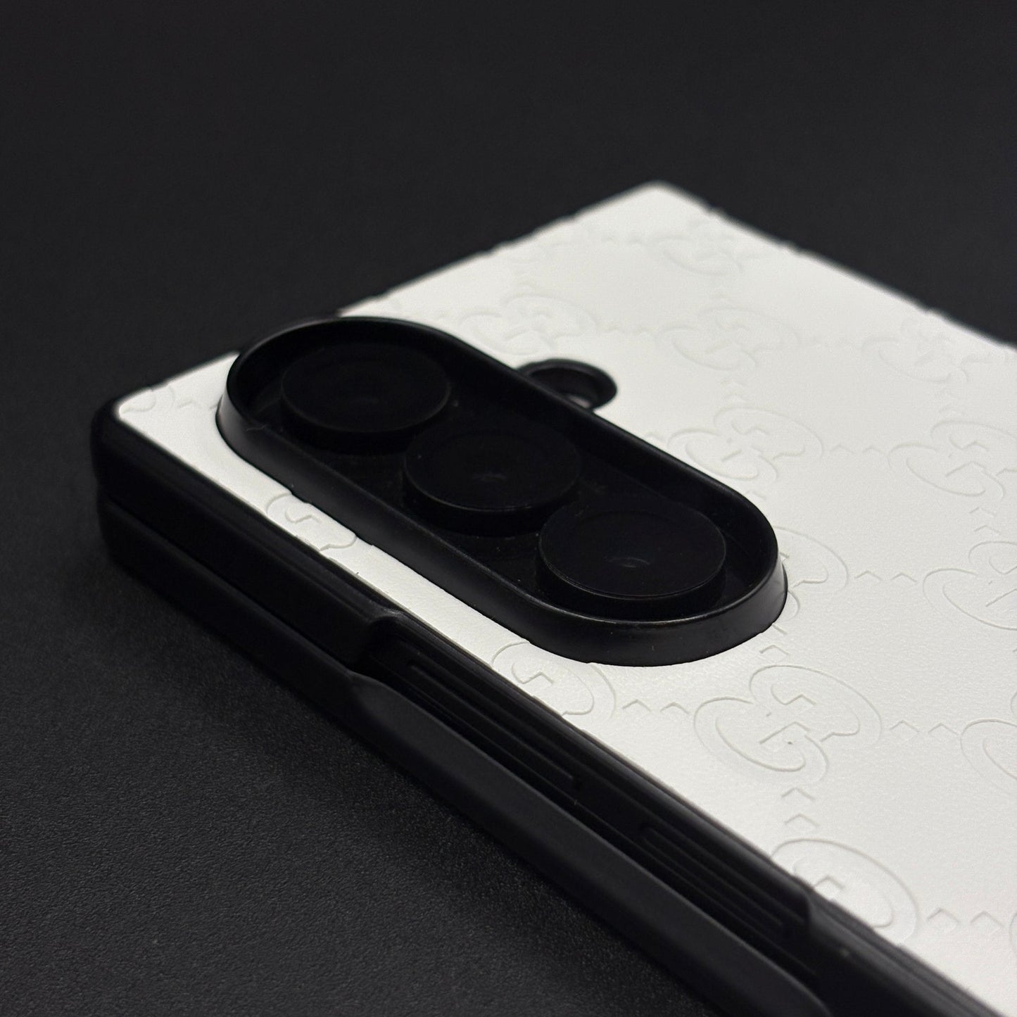 Luxury GG Pattern Leather Feel Case for Samsung Galaxy Z Fold 7 | Designer-Inspired Premium Back Cover