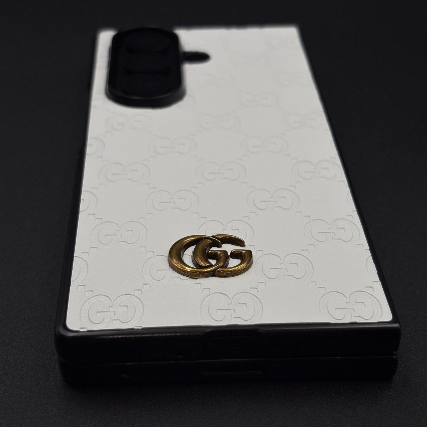 Luxury GG Pattern Leather Feel Case for Samsung Galaxy Z Fold 6 | Designer-Inspired Premium Back Cover