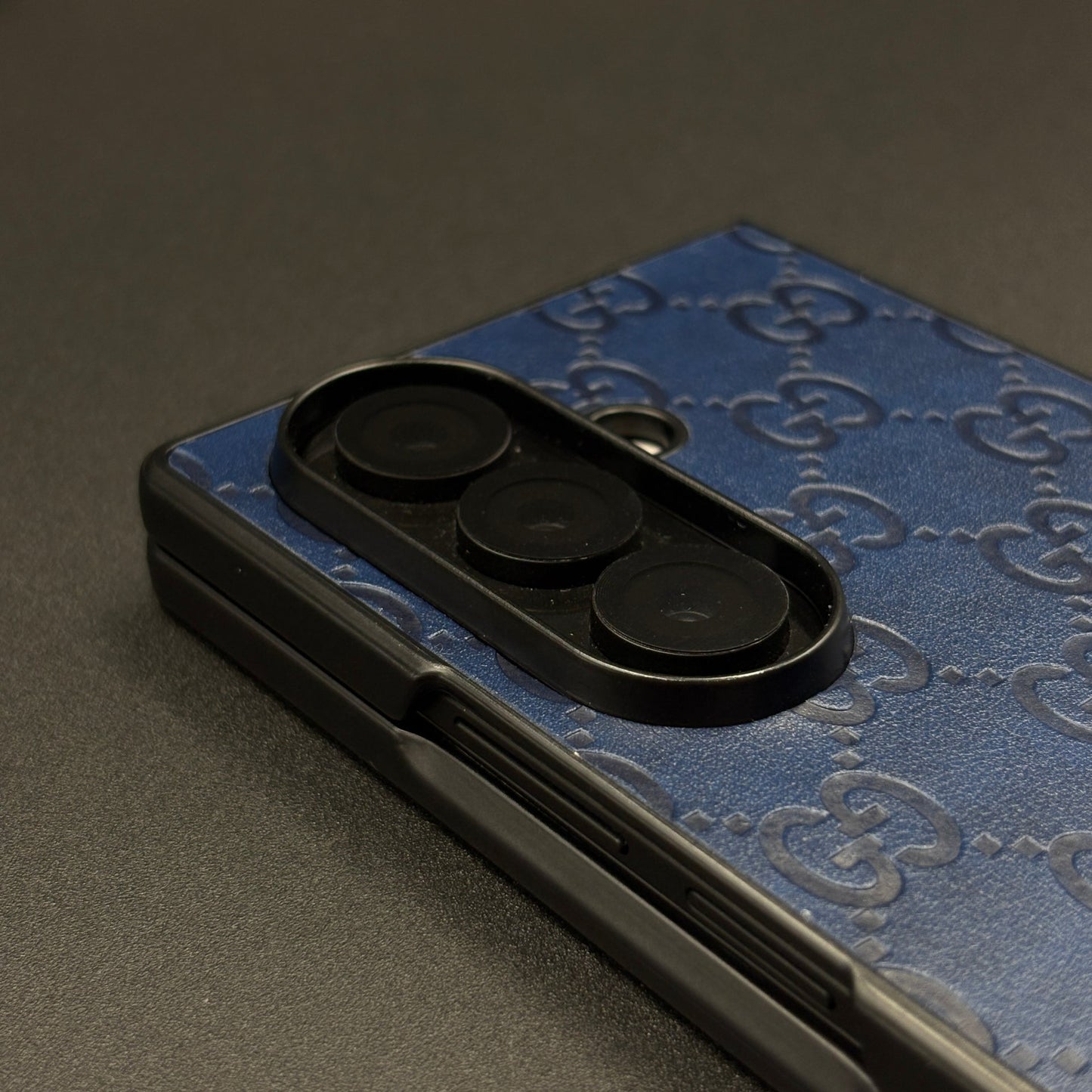 Luxury GG Pattern Leather Feel Case for Samsung Galaxy Z Fold 5 | Designer-Inspired Premium Back Cover