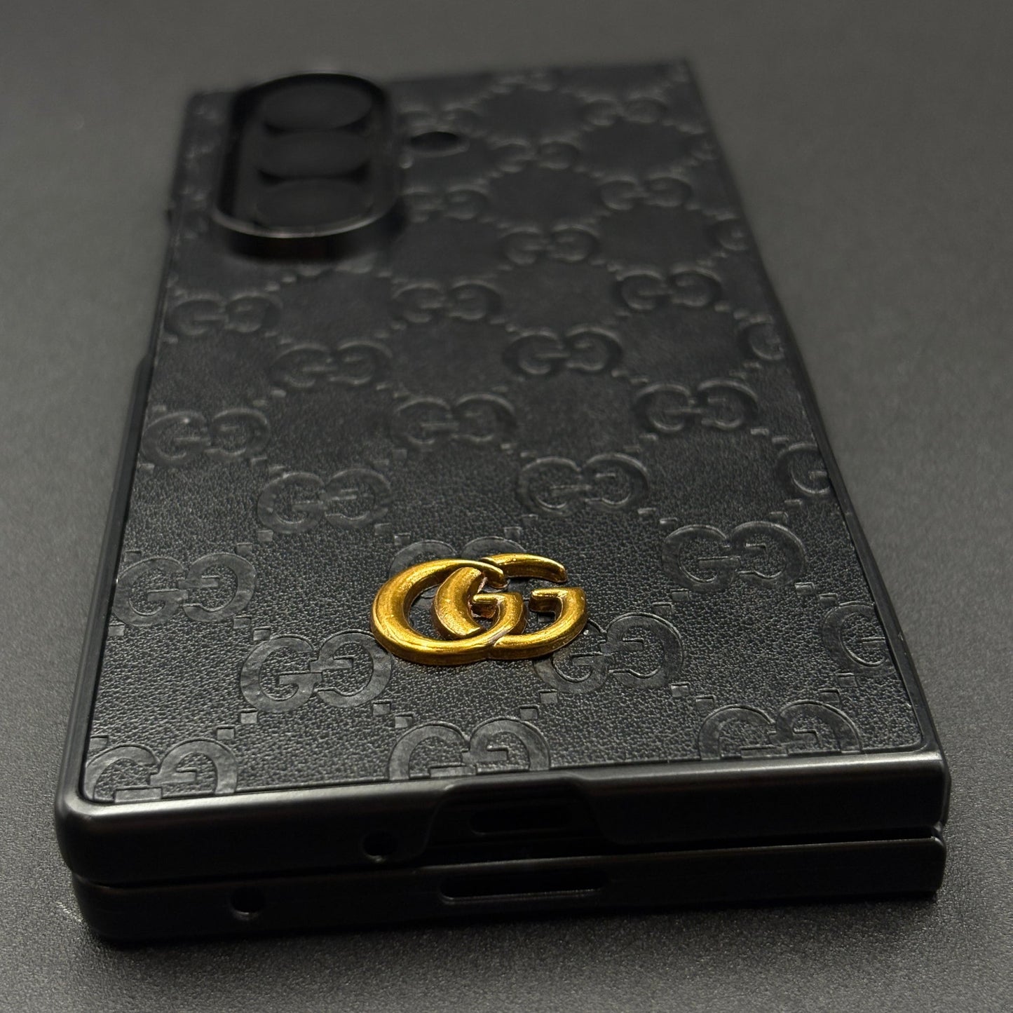 Luxury GG Pattern Leather Feel Case for Samsung Galaxy Z Fold 6 | Designer-Inspired Premium Back Cover