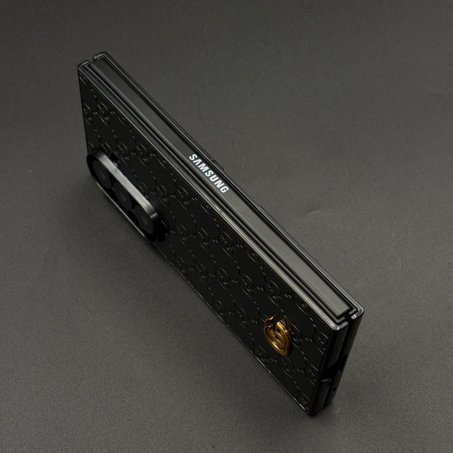 Luxury GG Pattern Leather Feel Case for Samsung Galaxy Z Fold 6 | Designer-Inspired Premium Back Cover
