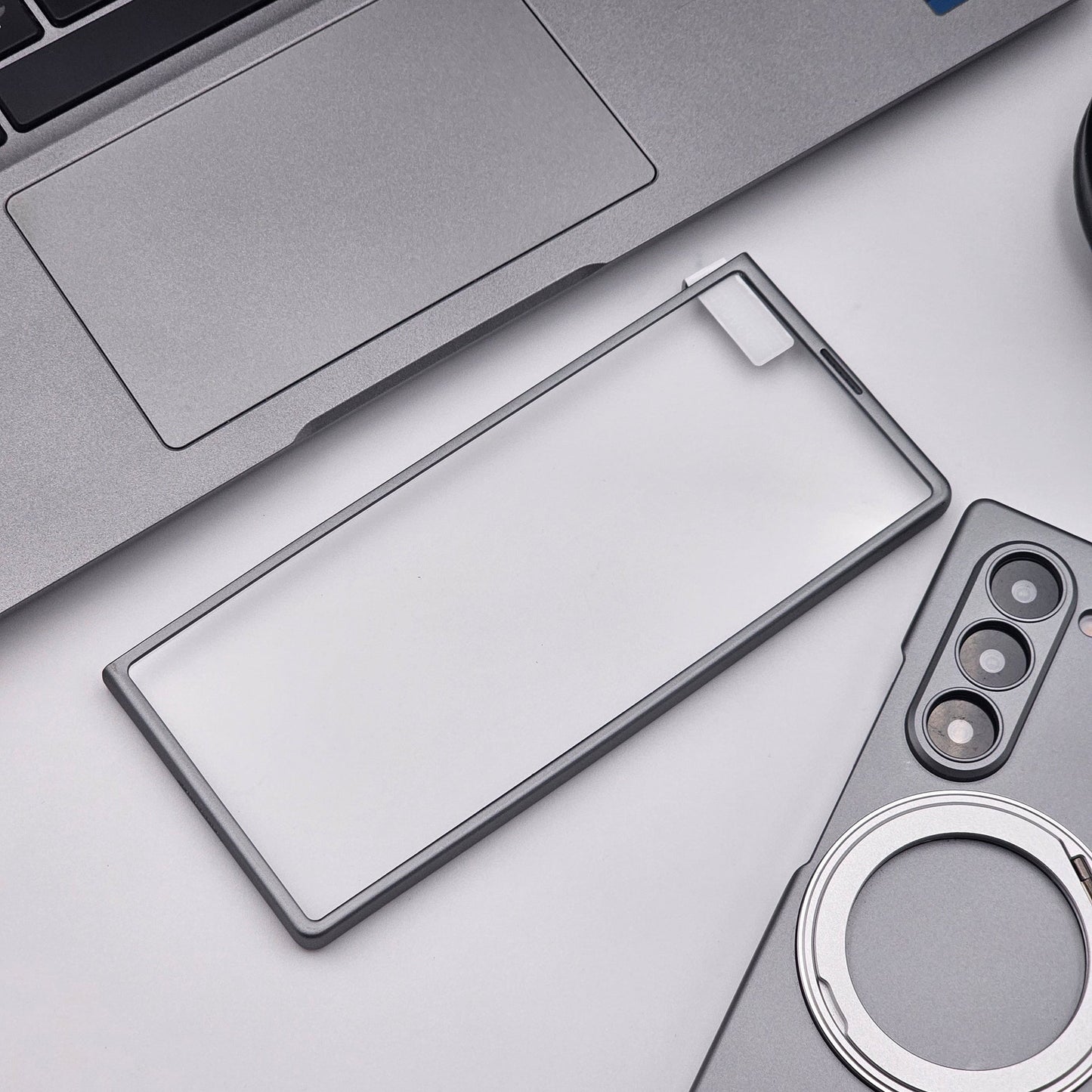 Magnetic Ring Stand Case with Front Screen Protector for Samsung Galaxy Z Fold 6 | Slim Grip & Full Body Coverage