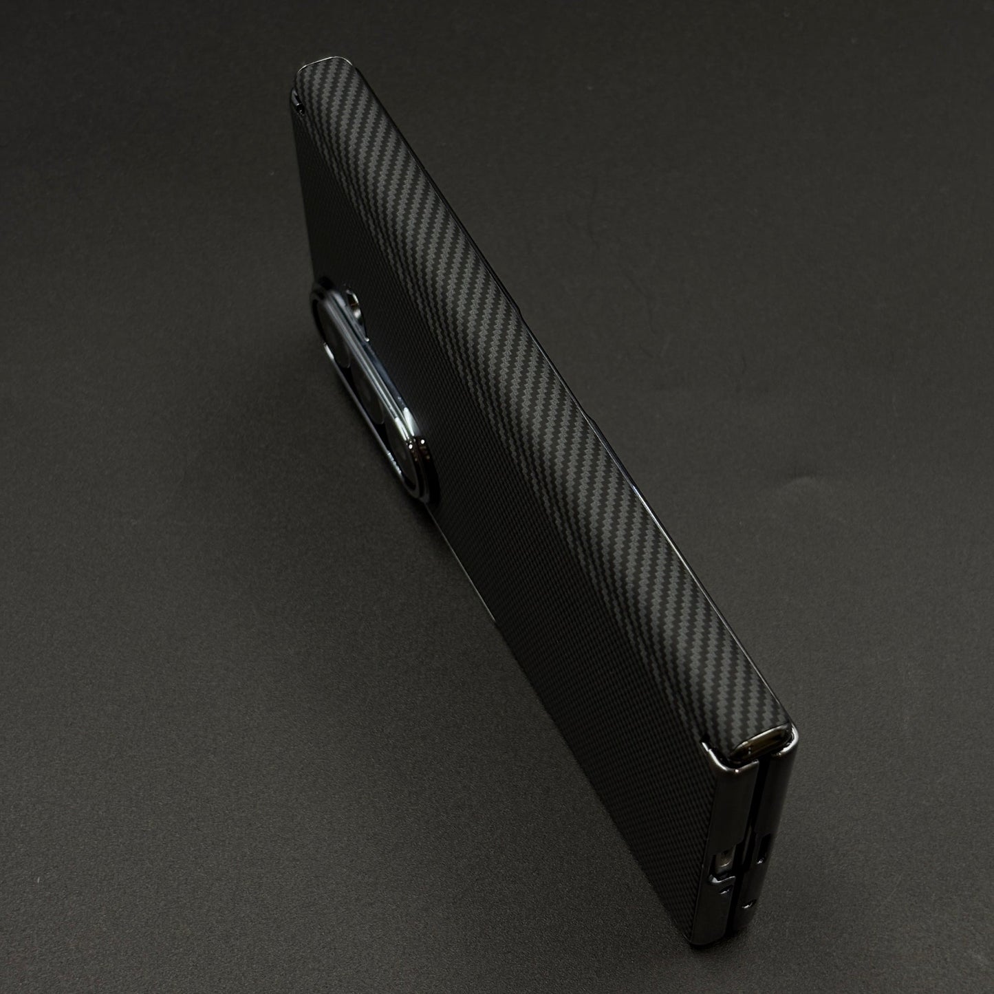 Carbon Fibre Smooth Feel Case with Front Screen Protector For Samsung Galaxy Z Fold 5 | Lightweight | Luxury Look