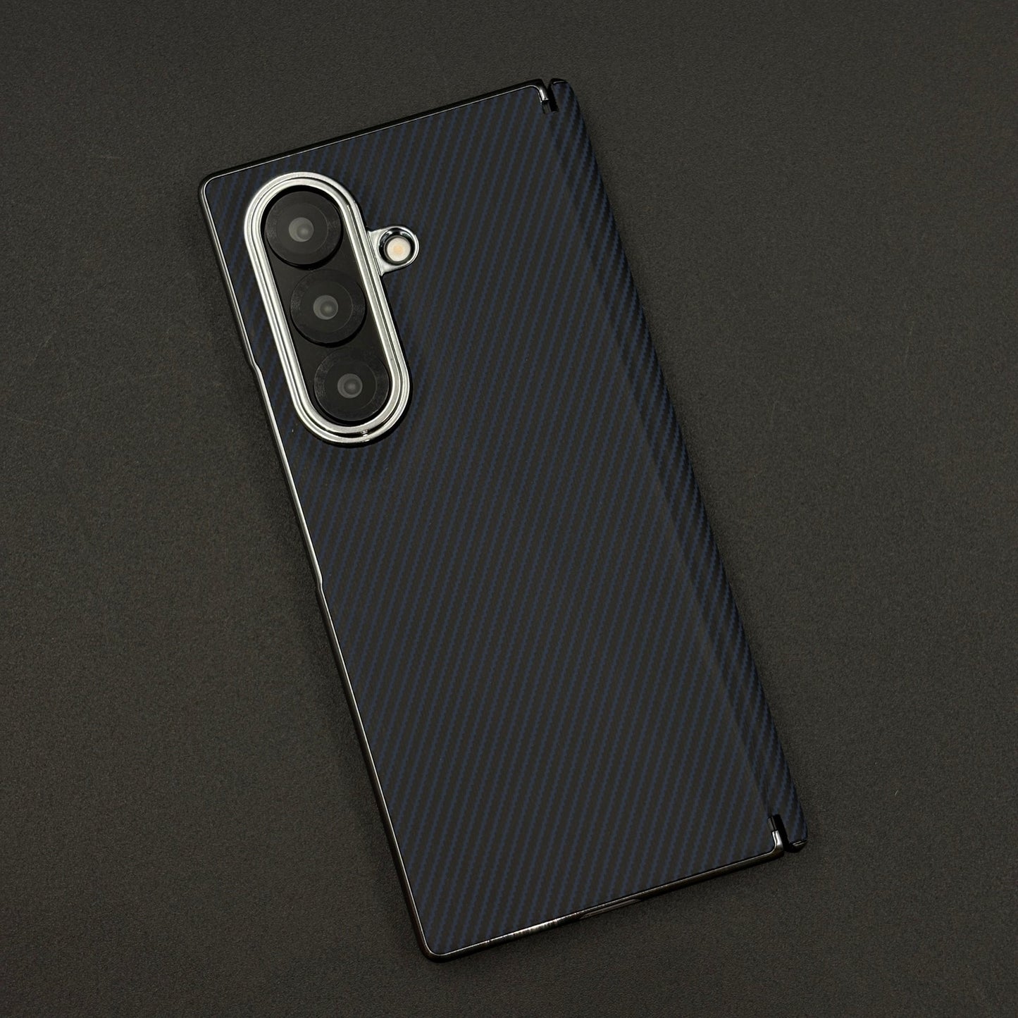 Carbon Fibre Smooth Feel Case with Front Screen Protector For Samsung Galaxy Z Fold 6 | Lightweight | Luxury Look