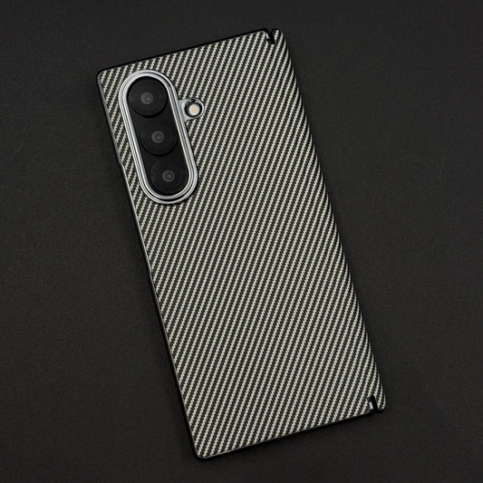 Carbon Fibre Smooth Feel Case with Front Screen Protector For Samsung Galaxy Z Fold 6 | Lightweight | Luxury Look