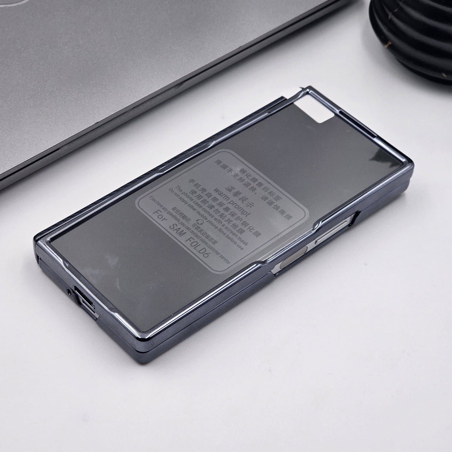 Carbon Fibre Smooth Feel Case with Front Screen Protector For Samsung Galaxy Z Fold 7 | Lightweight | Luxury Look
