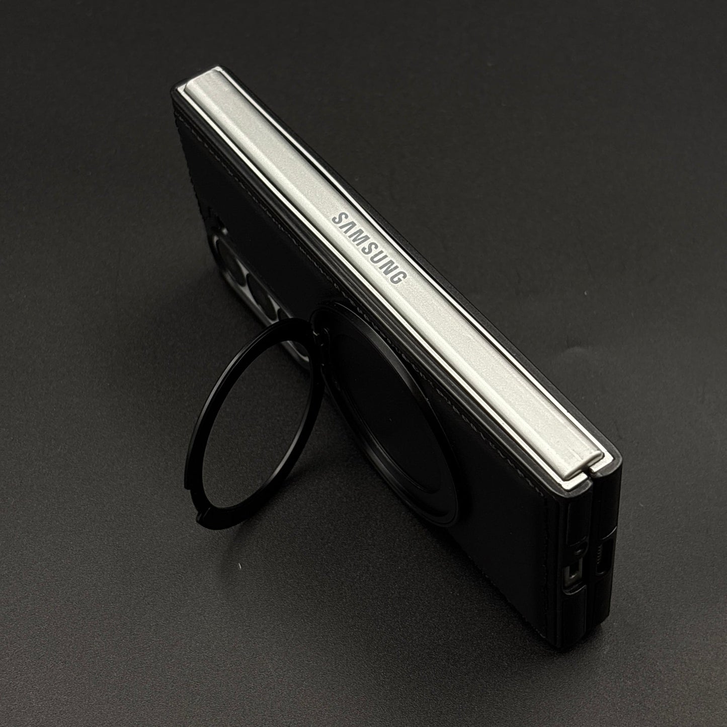 Stitch Leather Case 360° Rotating Metal Stand for Samsung Galaxy Z Fold 6 | Magsafe Compatible | Premium Feel & Grip