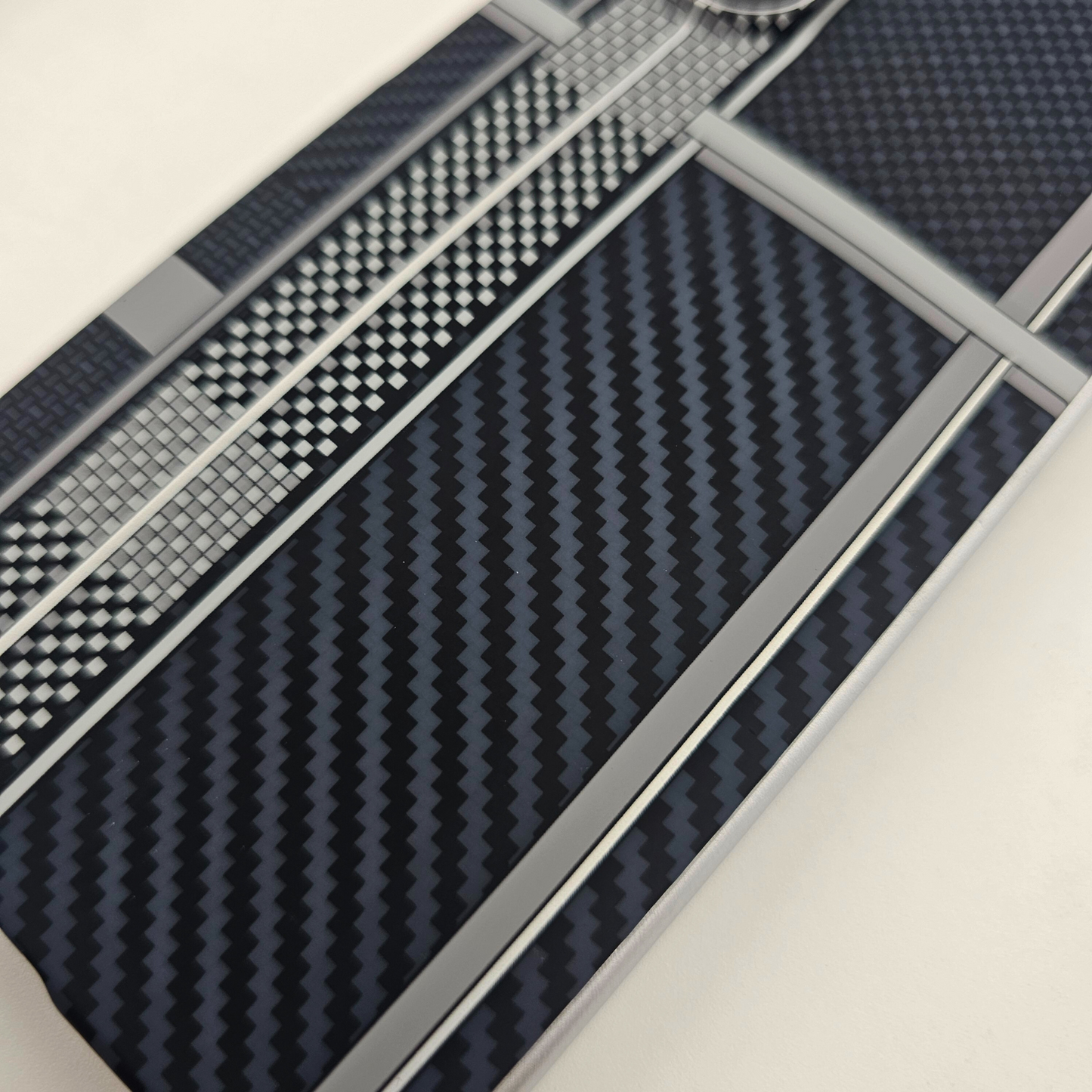 Striped Black Premium Slim Case for Samsung Galaxy Z Fold 8 Ultra | Rare Aramid Texture Finish | Real Carbon Fibre Feel | Hidden MagSafe