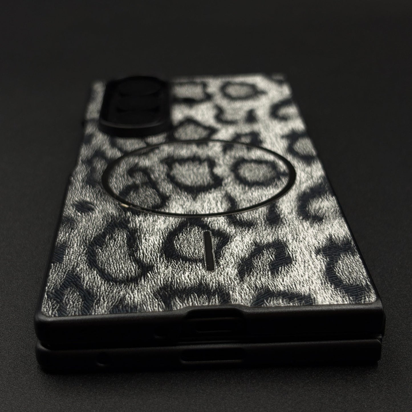 Leopard Print PU Leather Case for Samsung Galaxy Z Fold 7 | MagSafe Compatible | Bold Feel | Stylish Protection